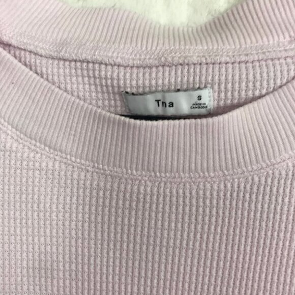 Aritzia TNA Andrews Waffle Long-sleeve Thermal crew-neck, long-sleeve shirt S - Picture 4 of 8